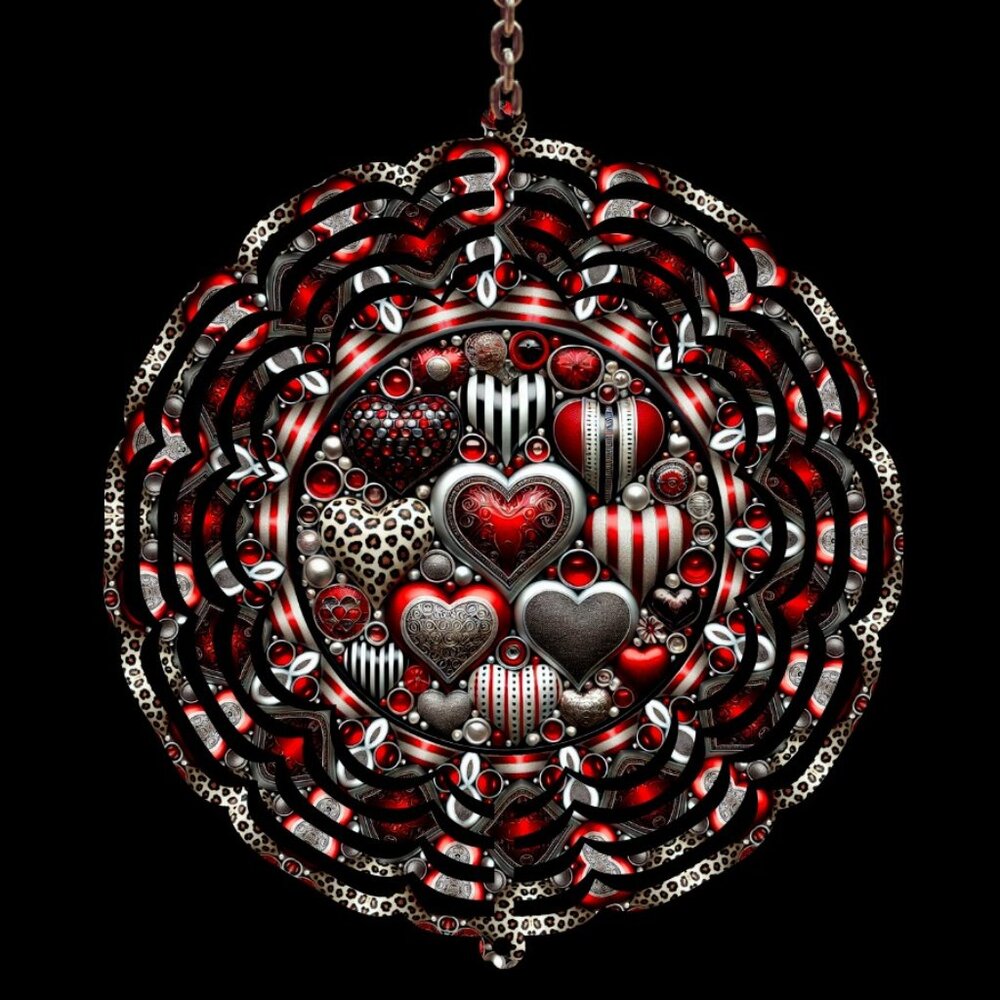 Hearts Valentine wind spinner